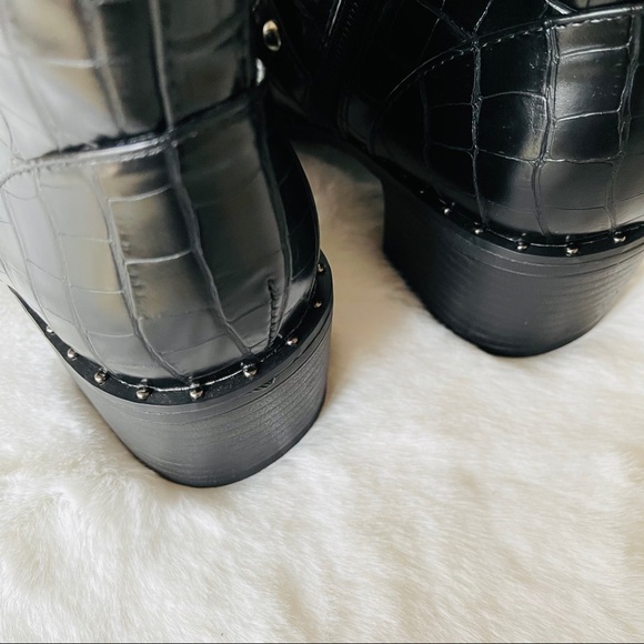 Catherine black python studs moto boots - Picture 6 of 12